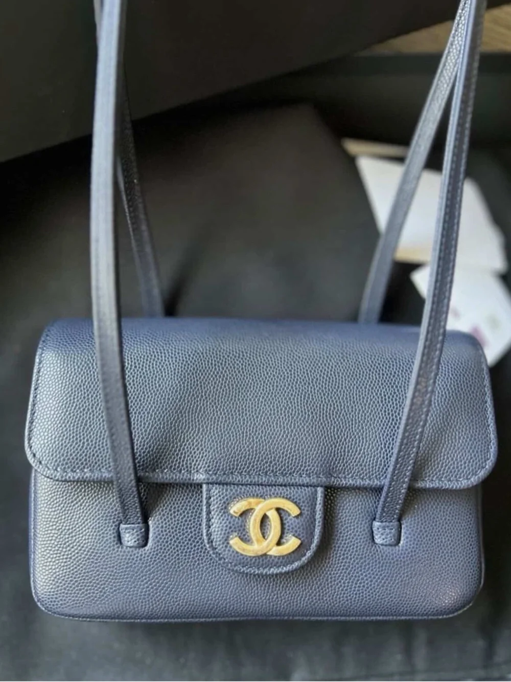 NWT CHANEL Navy Mini Preppy Coco Flap Bag - Picture 3 of 5